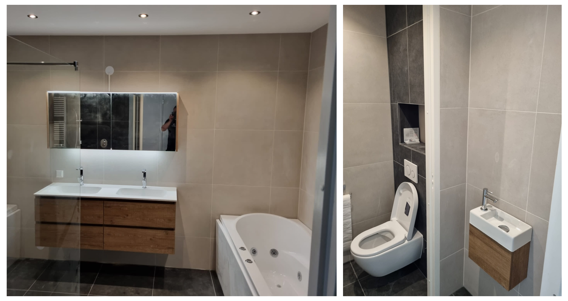Verbouwde badkamer en wc in Haarlem