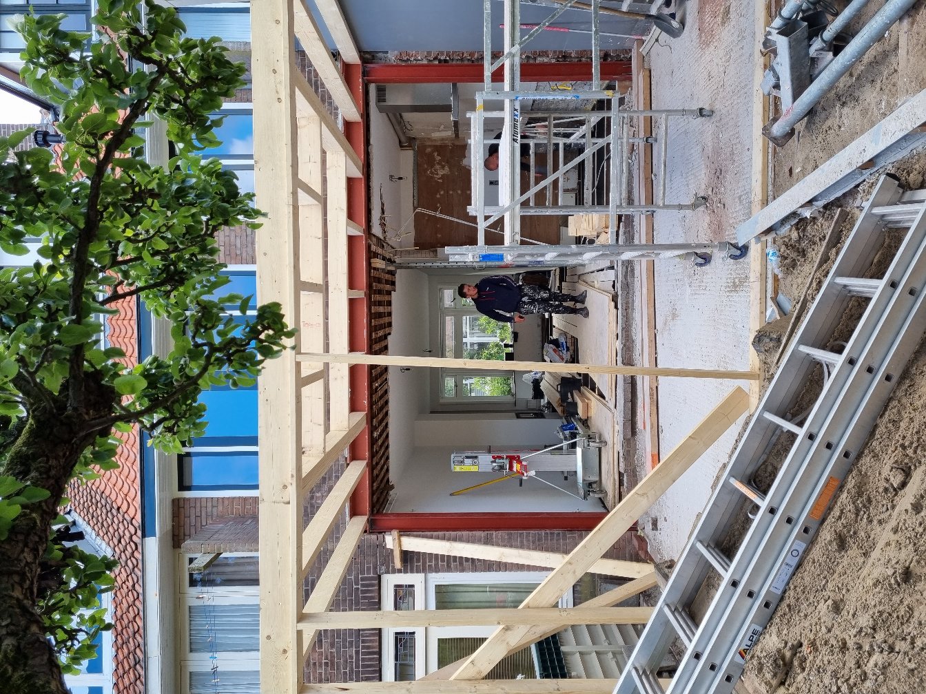 Gerealiseerde uitbouw aan een woning in Haarlem